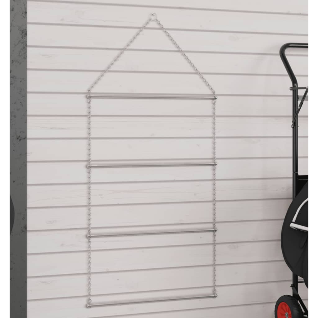 vidaXL Soporte para manta de montura acero inoxidable plateado