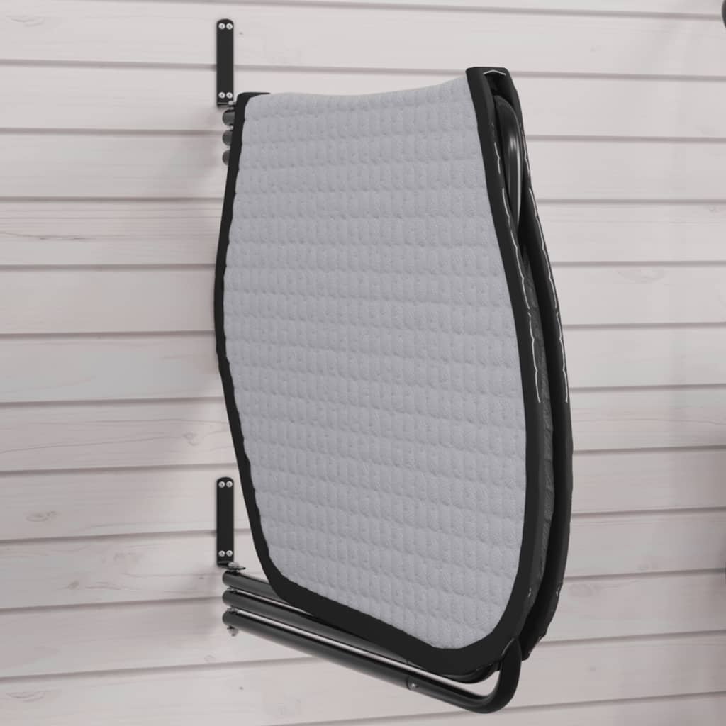 vidaXL Soporte para manta de montura 3 brazos hierro negro