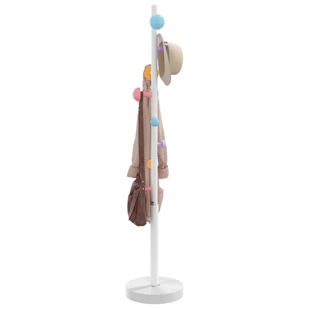 vidaXL Perchero de hierro con recubrimiento en polvo blanco 172 cm