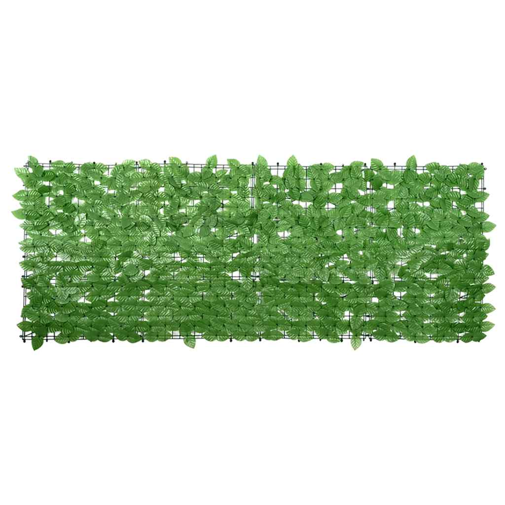 vidaXL Pantalla de balcón de hojas verde 200x75 cm