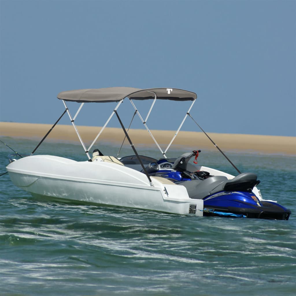 vidaXL Toldo bimini 3 arcos con paredes laterales de malla