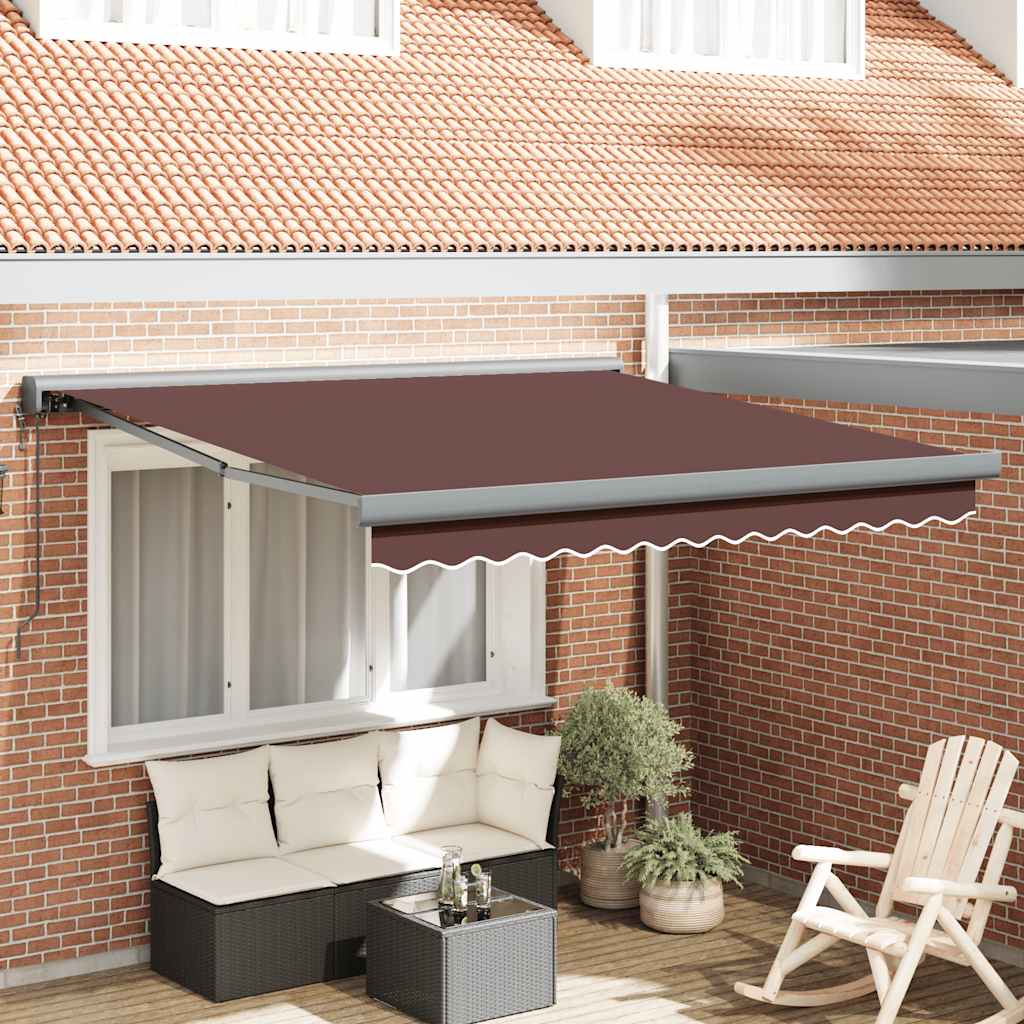vidaXL Toldo retráctil automático burdeos 300x250 cm
