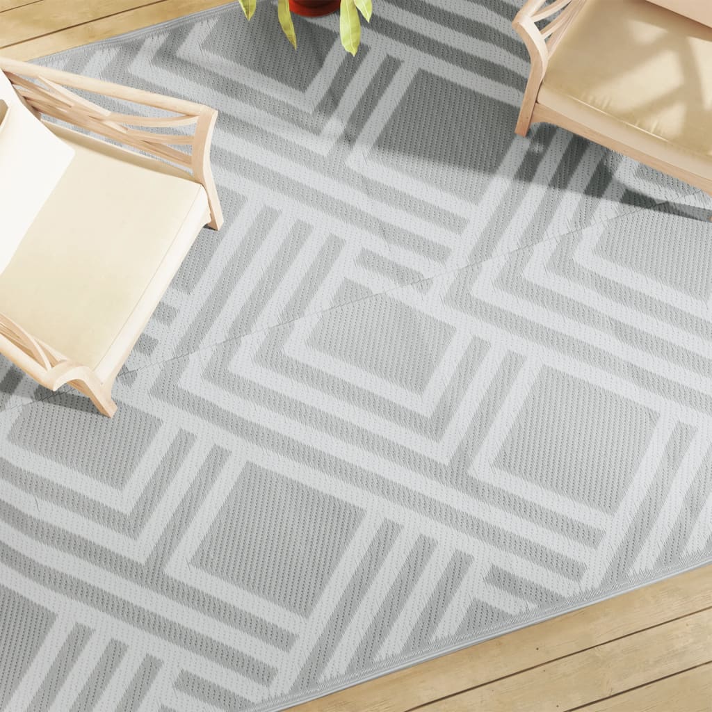 vidaXL Alfombra de exterior PP ARAKIL gris 190x290 cm
