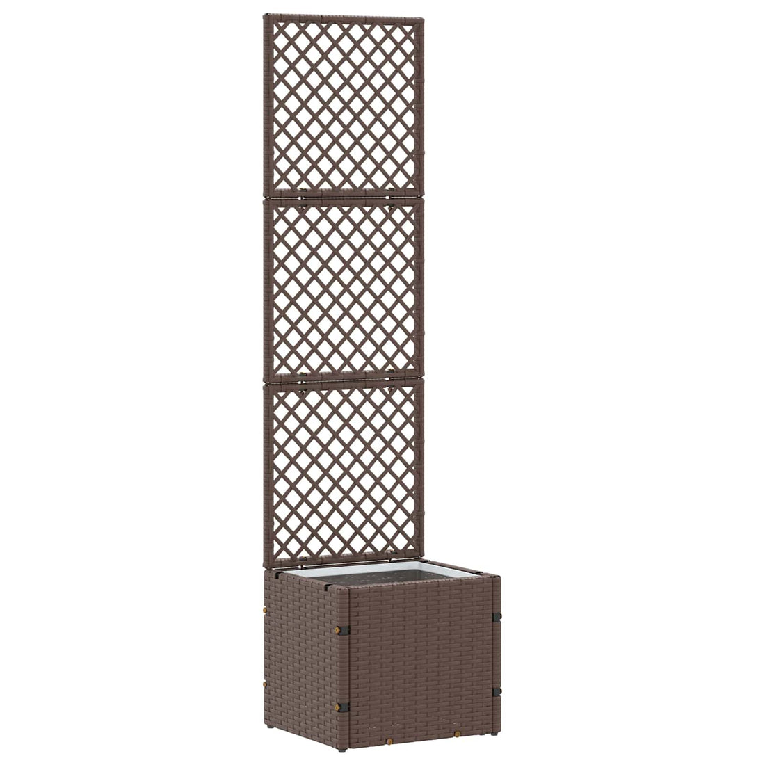 vidaXL Jardín enrejado macetero Marrón 35 x 30 x 135 cm Metal