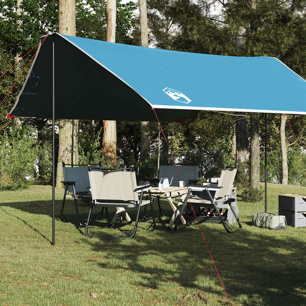 vidaXL Lona de camping impermeable azul 430x380x210 cm