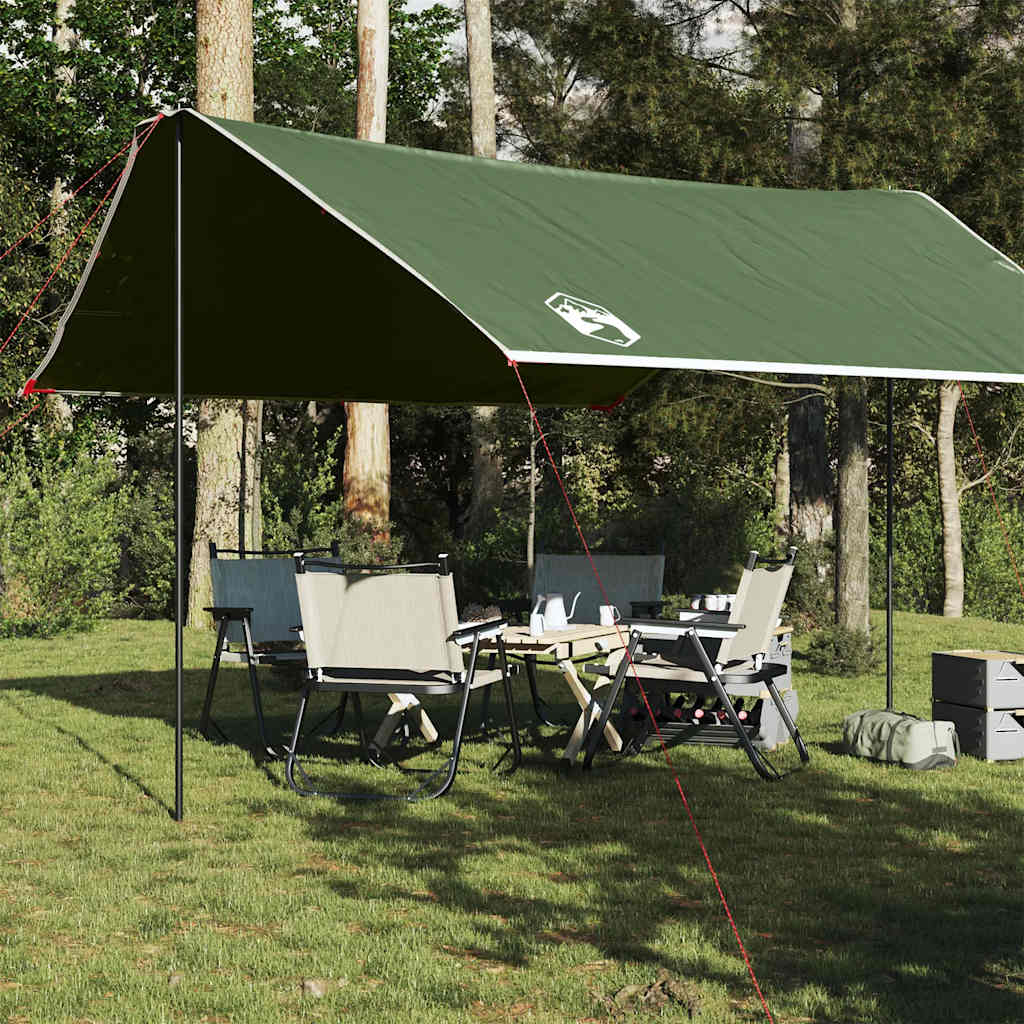 vidaXL Lona de camping impermeable verde 430x380x210 cm