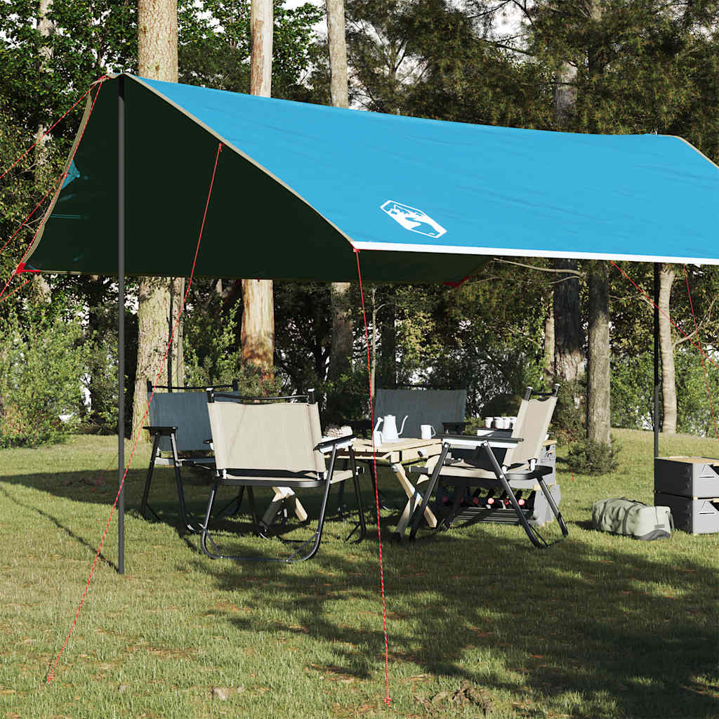 vidaXL Lona de camping impermeable azul 460x305x210 cm