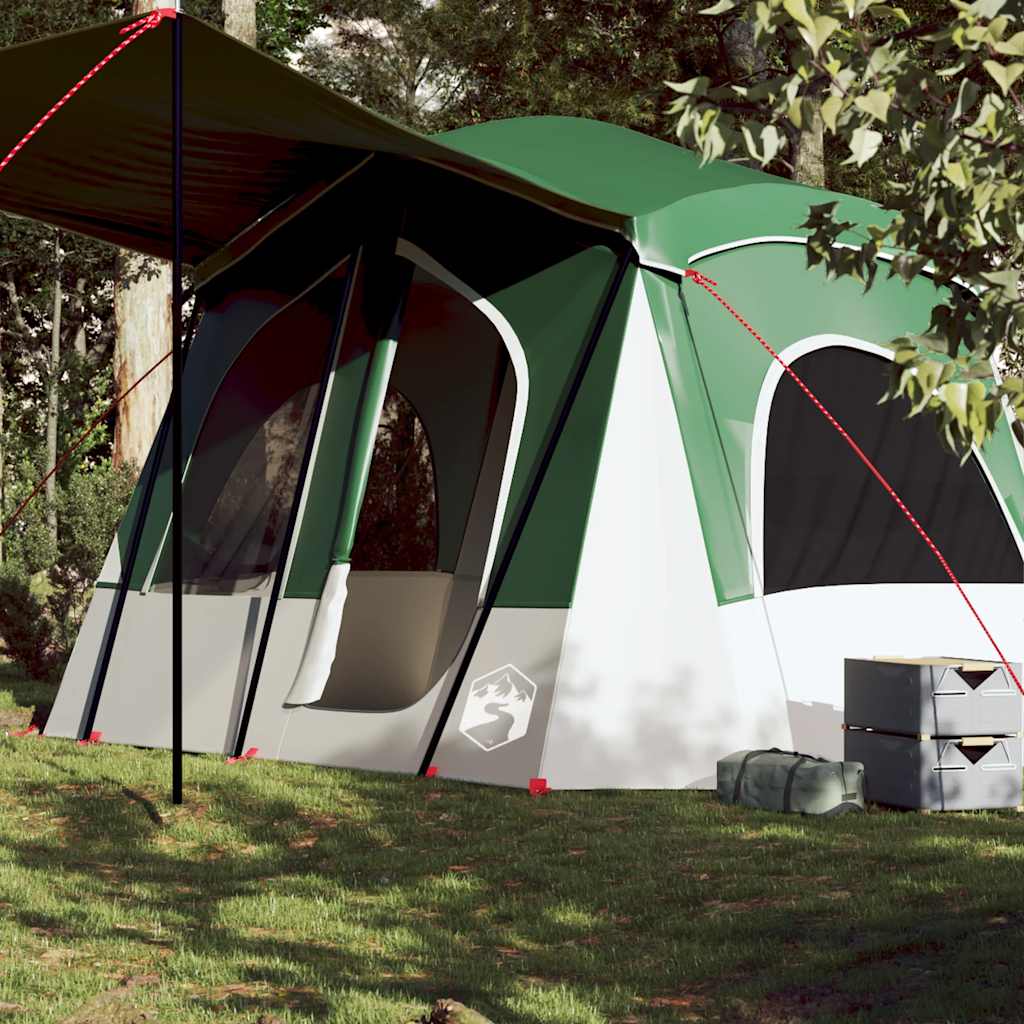 vidaXL Tienda de campaña 5 personas impermeable verde