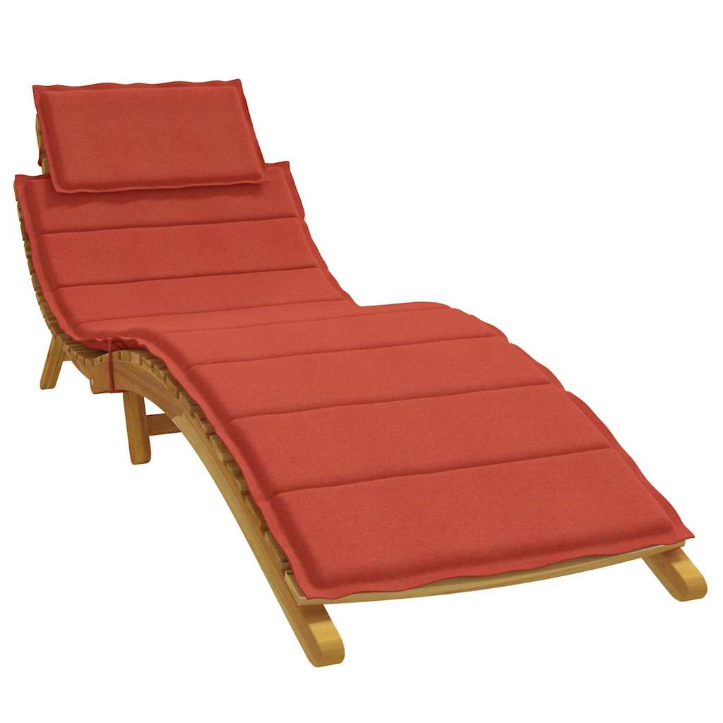 vidaXL Cojín para tumbona tela rojo melange 186x58x4 cm