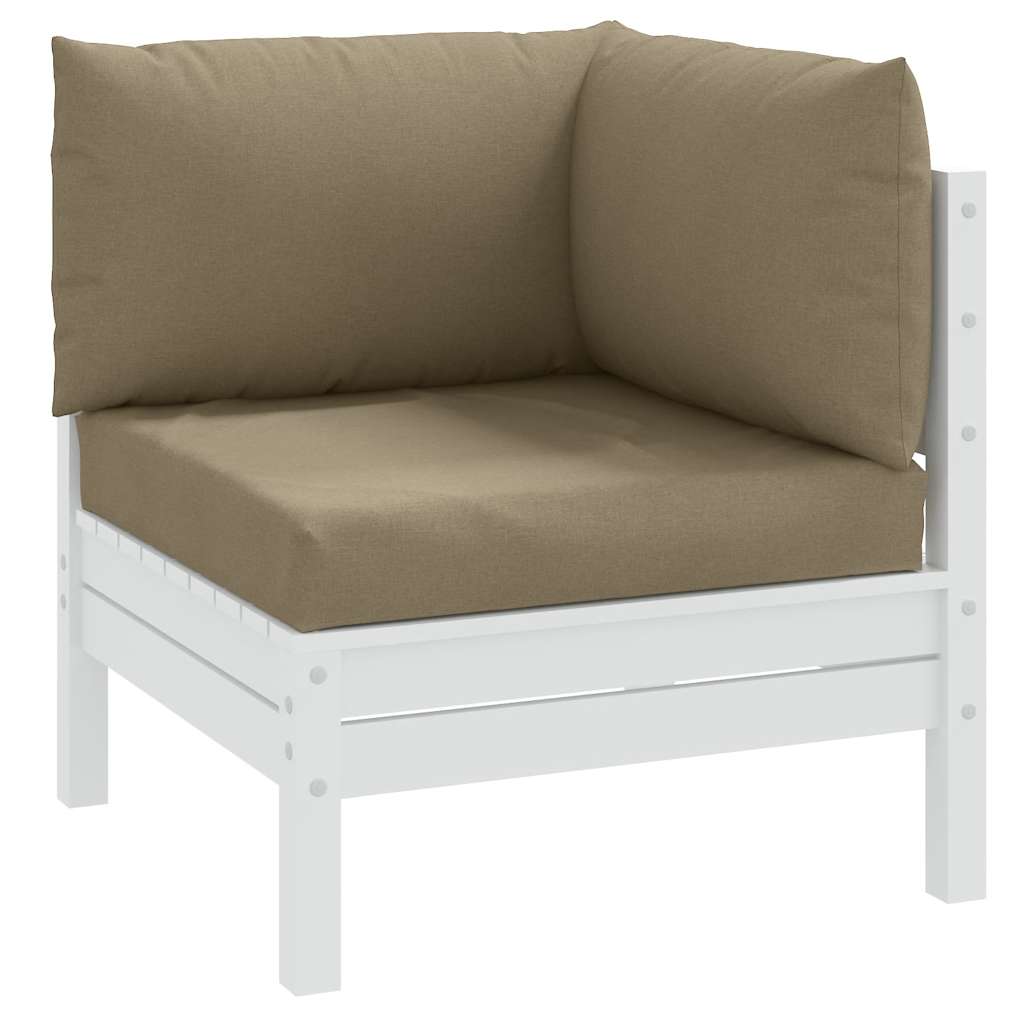 vidaXL Cojines para sofá de palets 3 uds tela gris taupe melange