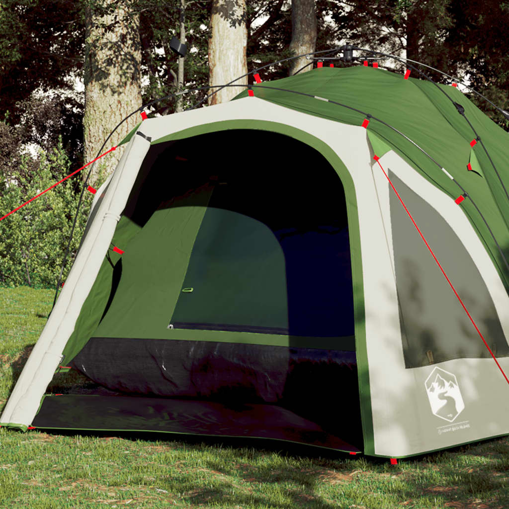 vidaXL Tienda de campaña iglú 3 personas apertura rápida verde