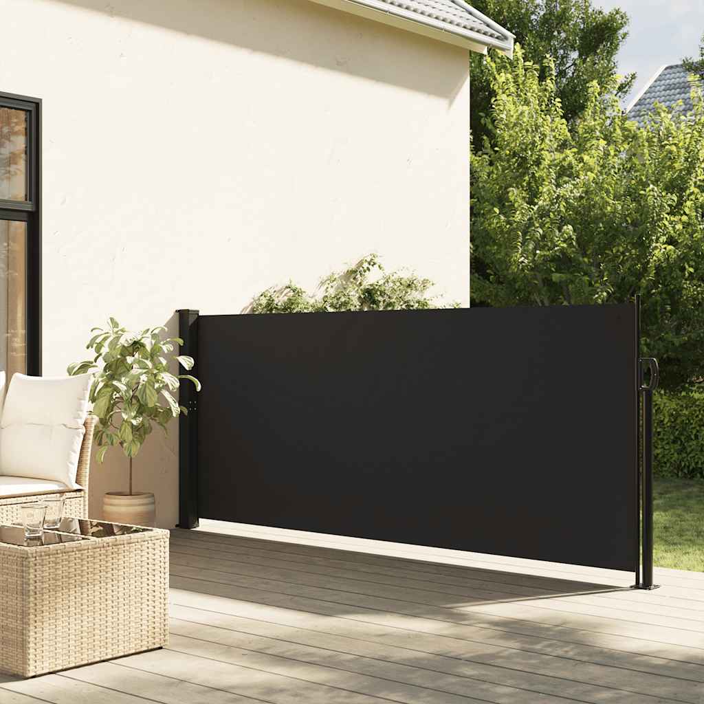 vidaXL Toldo lateral retráctil negro 140x300 cm