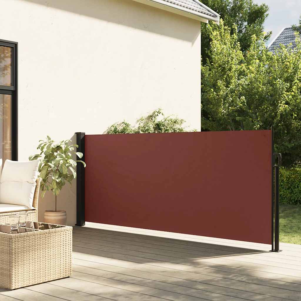 vidaXL Toldo lateral retráctil marrón 120x600 cm