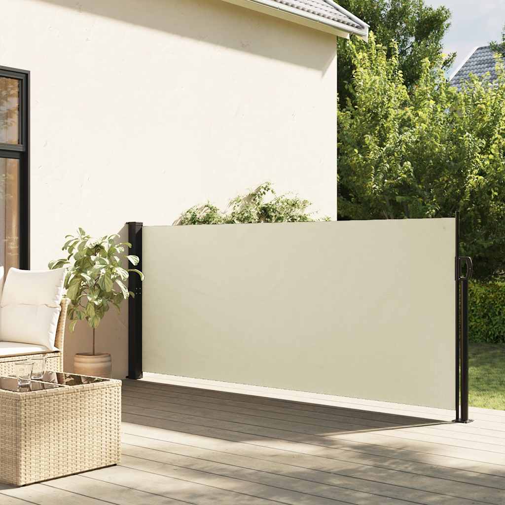 vidaXL Toldo lateral retráctil crema 140x600 cm