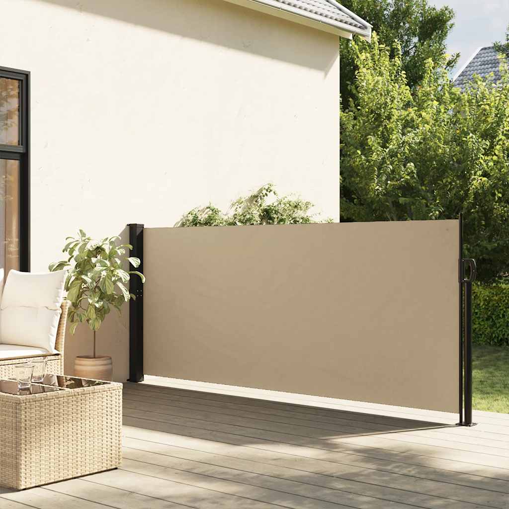 vidaXL Toldo lateral retráctil beige 140x600 cm
