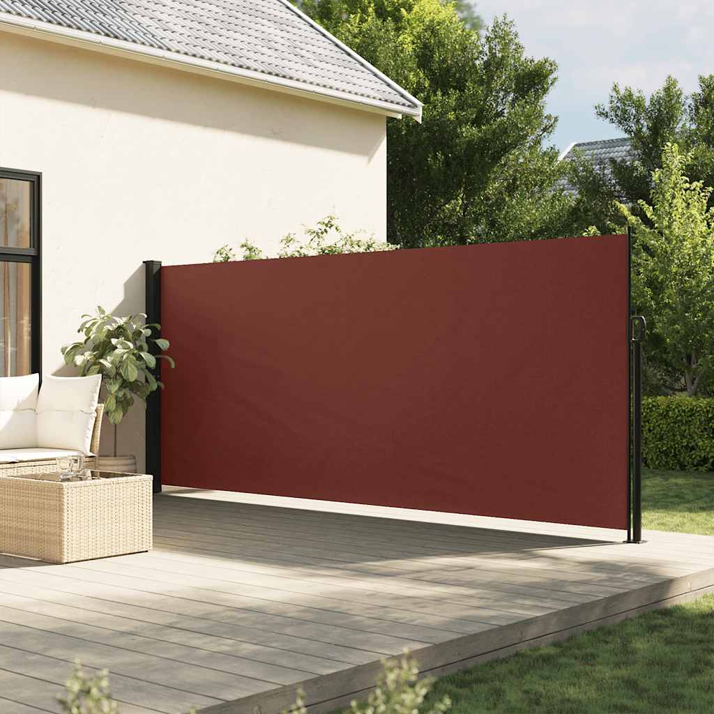 vidaXL Toldo lateral retráctil marrón 160x600 cm