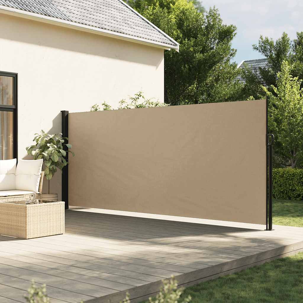 vidaXL Toldo lateral retráctil beige 160x600 cm
