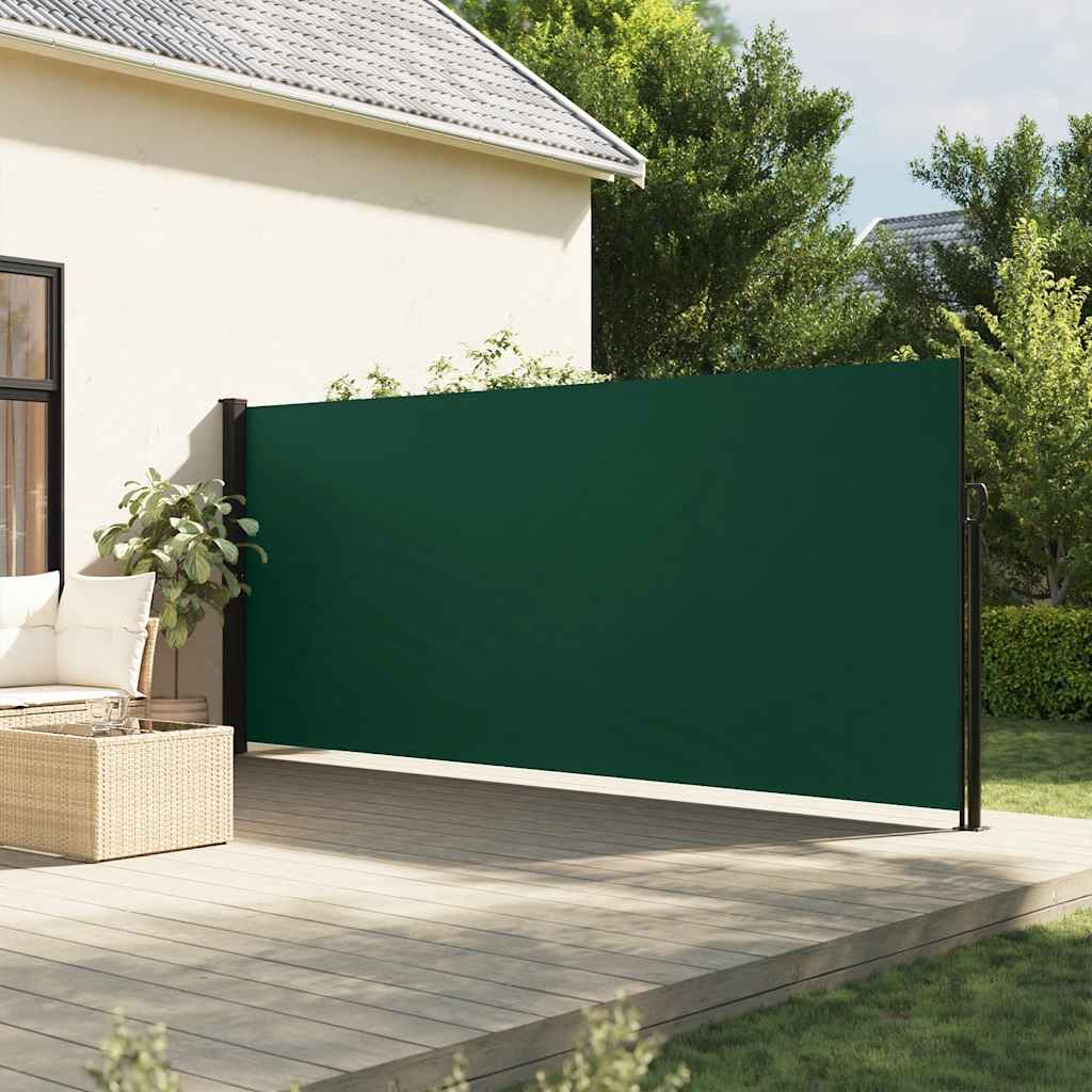 vidaXL Toldo lateral retráctil verde oscuro 180x600 cm