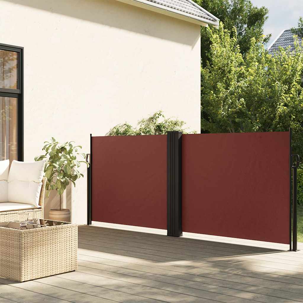 vidaXL Toldo lateral retráctil marrón 100x600 cm