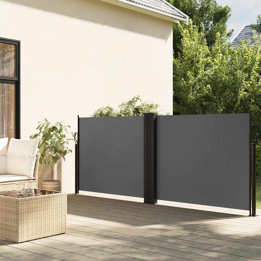 vidaXL Toldo lateral retráctil gris antracita 120x600 cm