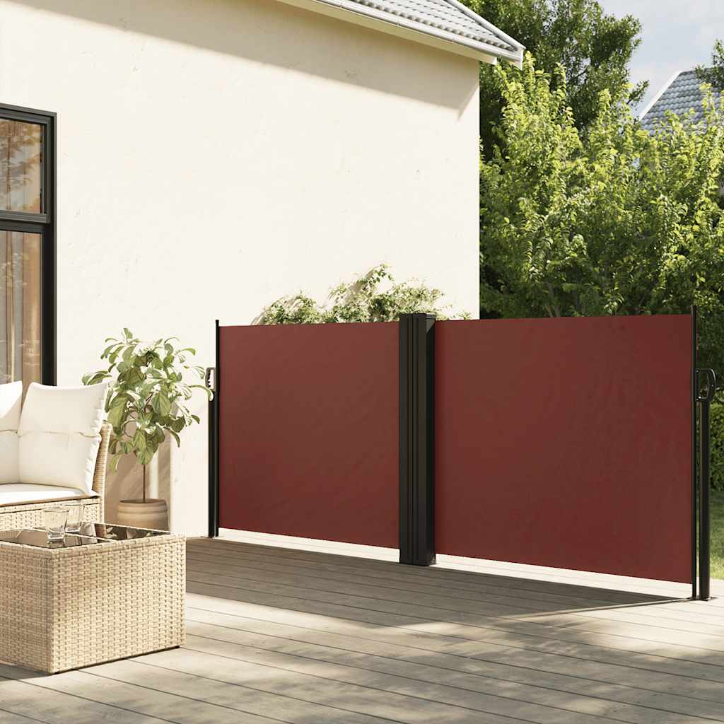 vidaXL Toldo lateral retráctil marrón 120x600 cm