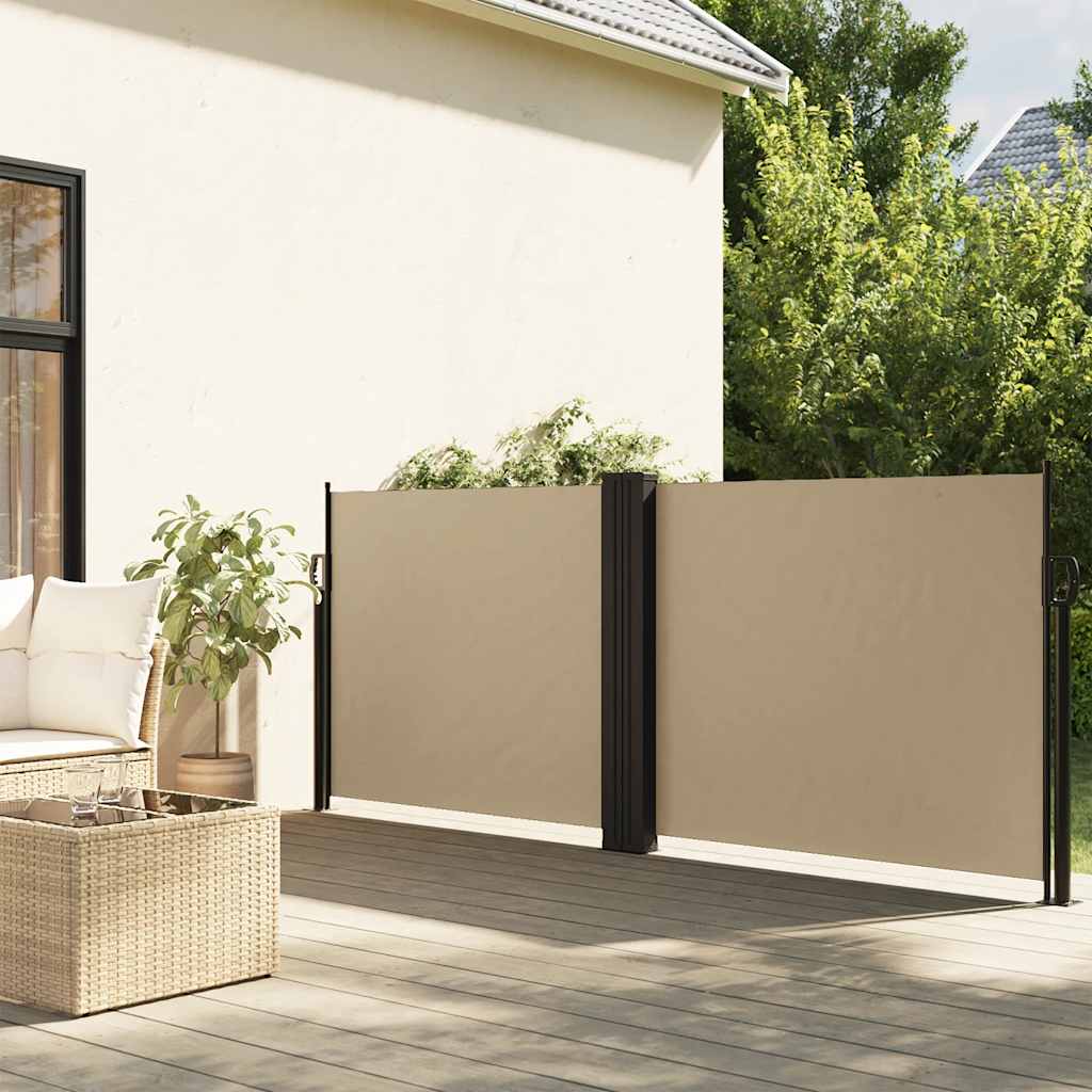 vidaXL Toldo lateral retráctil beige 120x600 cm