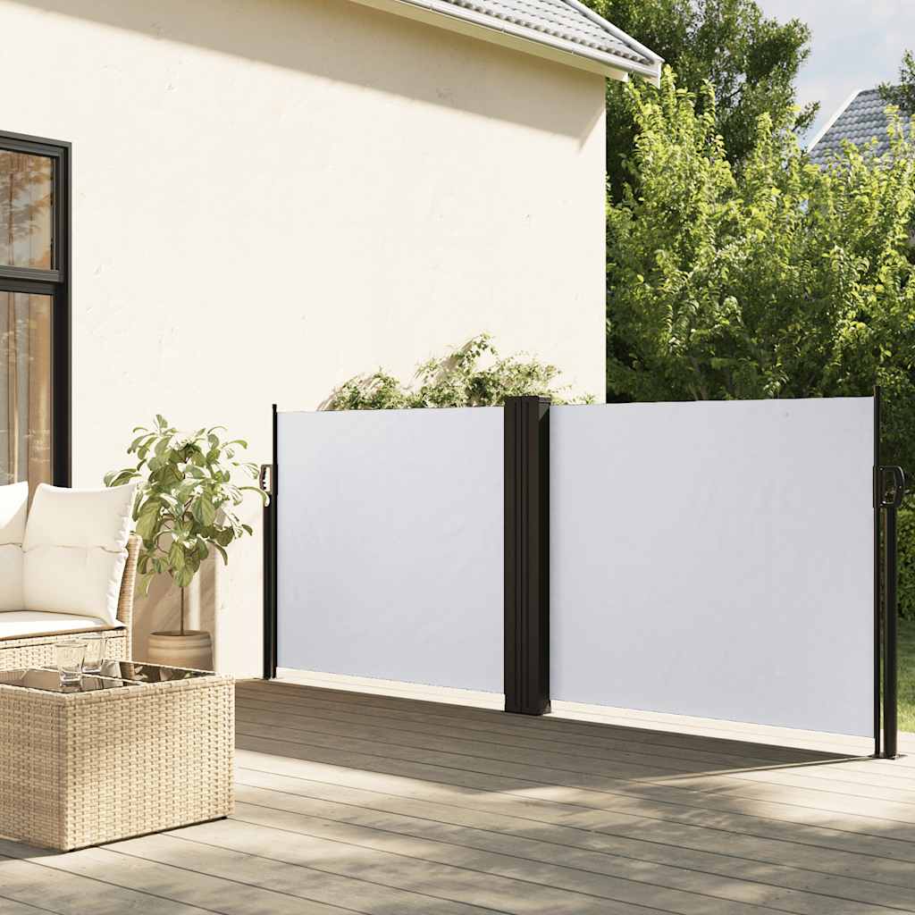 vidaXL Toldo lateral retráctil blanco 120x1000 cm