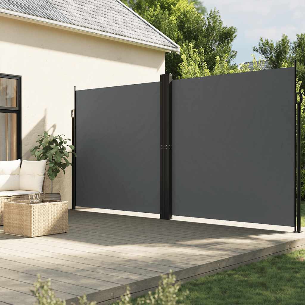 vidaXL Toldo lateral retráctil gris antracita 220x1000 cm