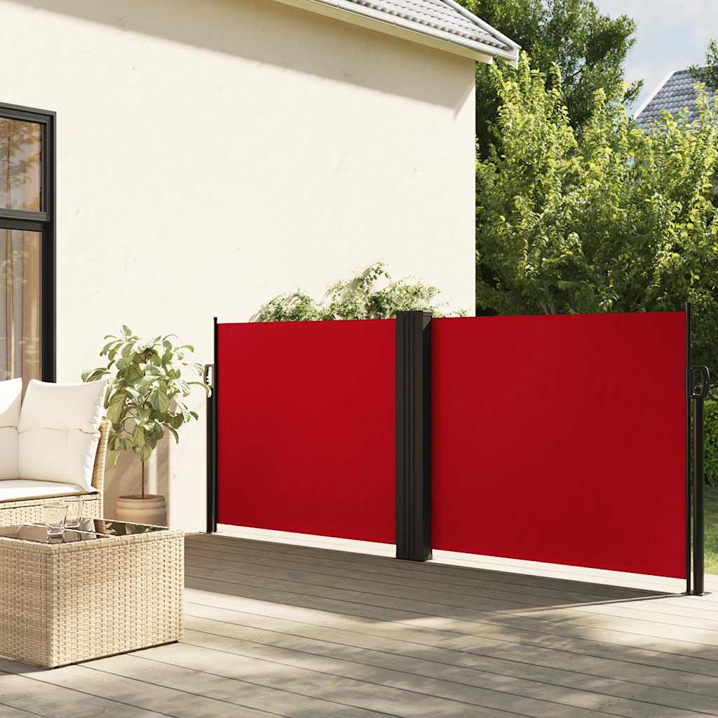 vidaXL Toldo lateral retráctil rojo 120x1200 cm