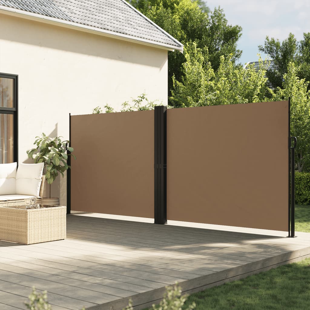 vidaXL Toldo lateral retráctil gris taupe 160x1200 cm