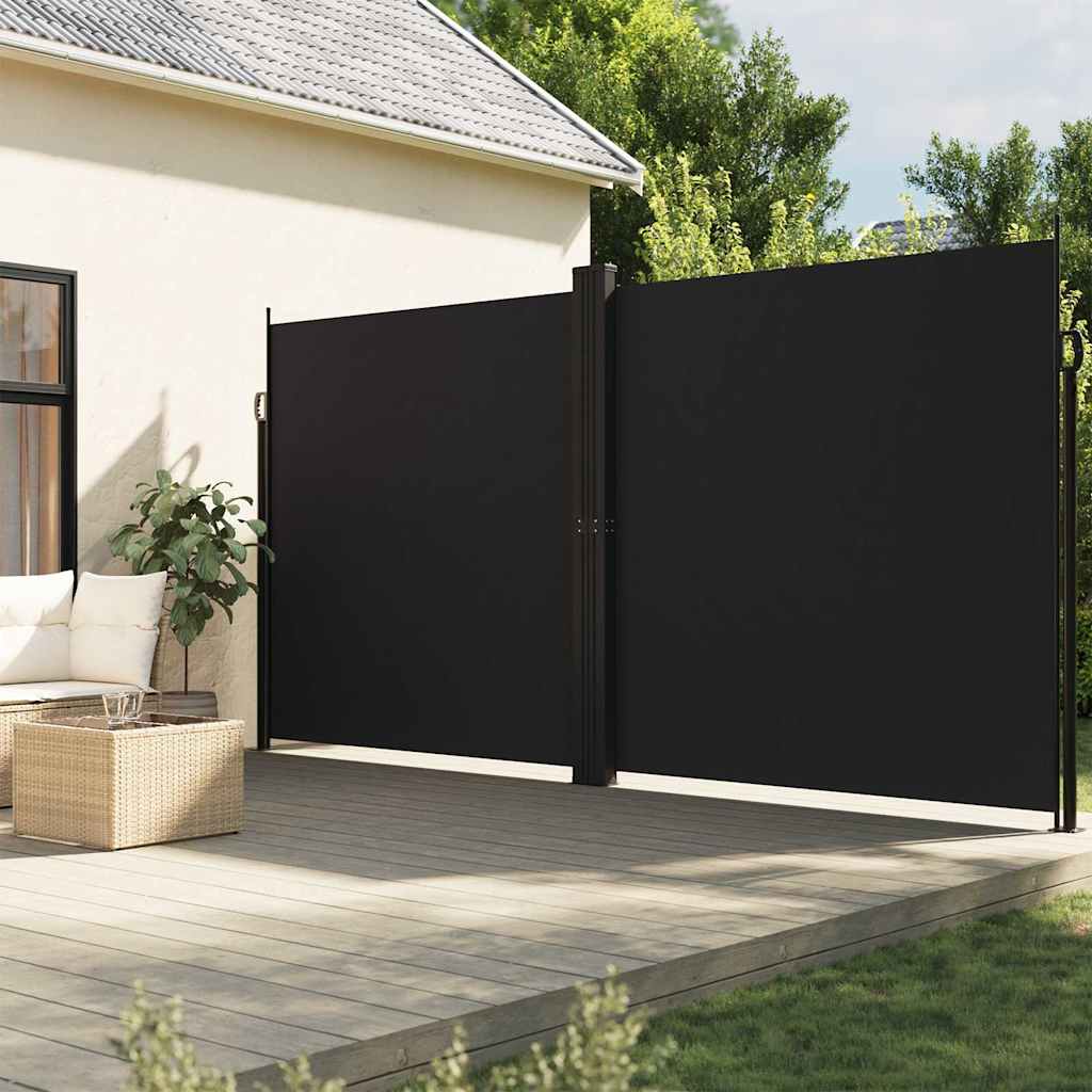 vidaXL Toldo lateral retráctil negro 200x1200 cm