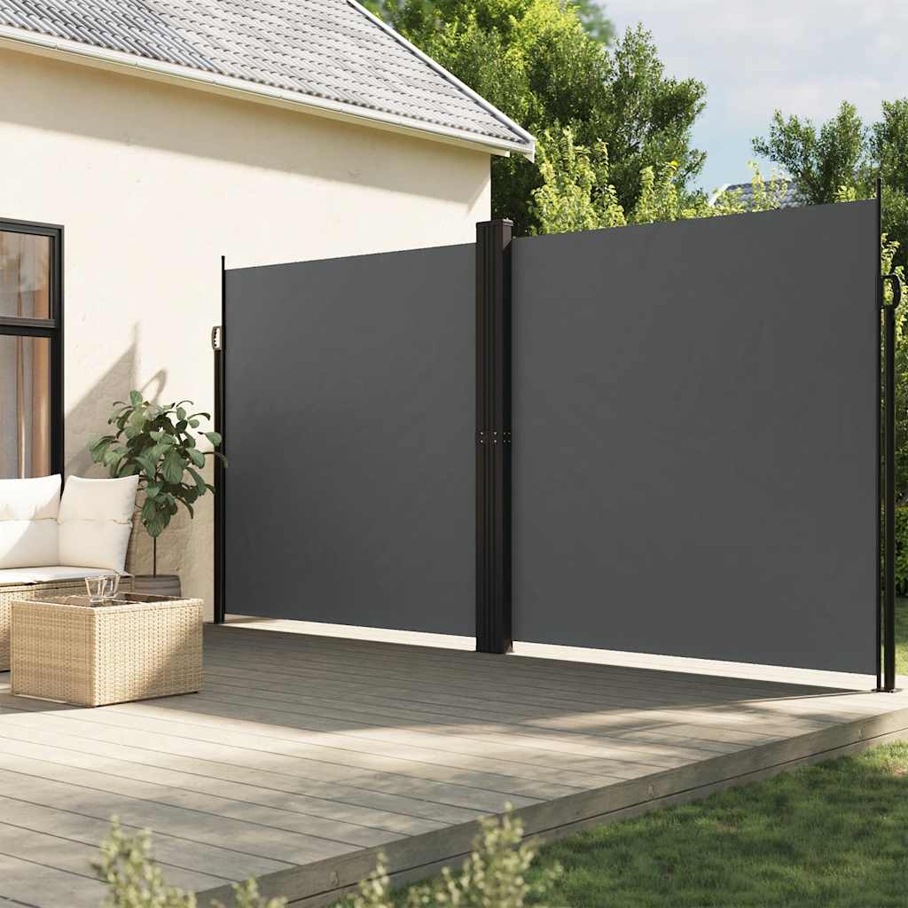 vidaXL Toldo lateral retráctil antracita 220x1200 cm