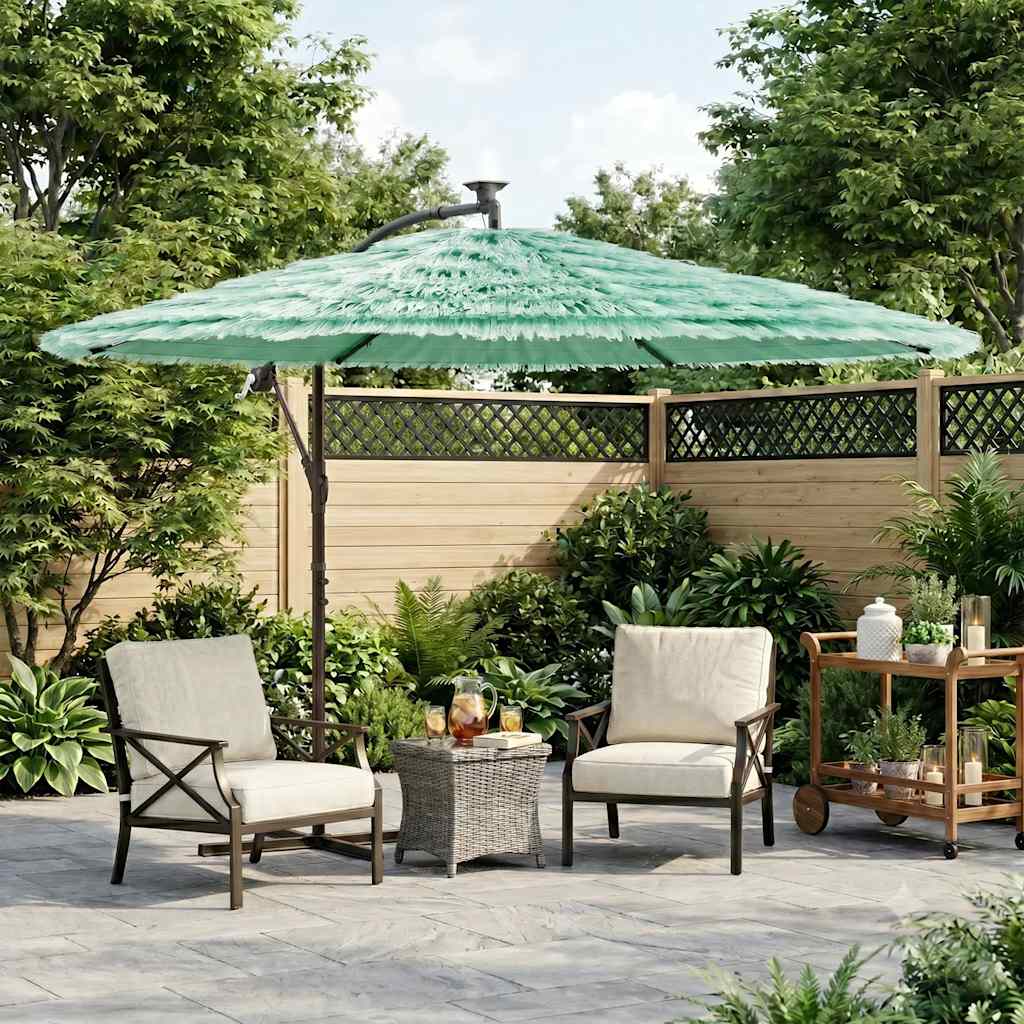 vidaXL Sombrilla de jardín con poste de acero verde 290x290x238 cm