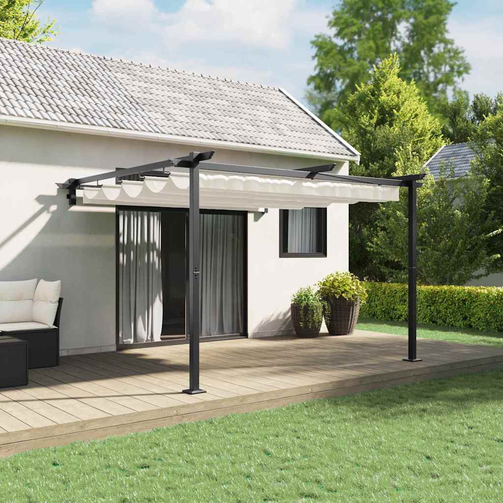 vidaXL Cenador 300 x 300 x 200 cm Crema Poliéster