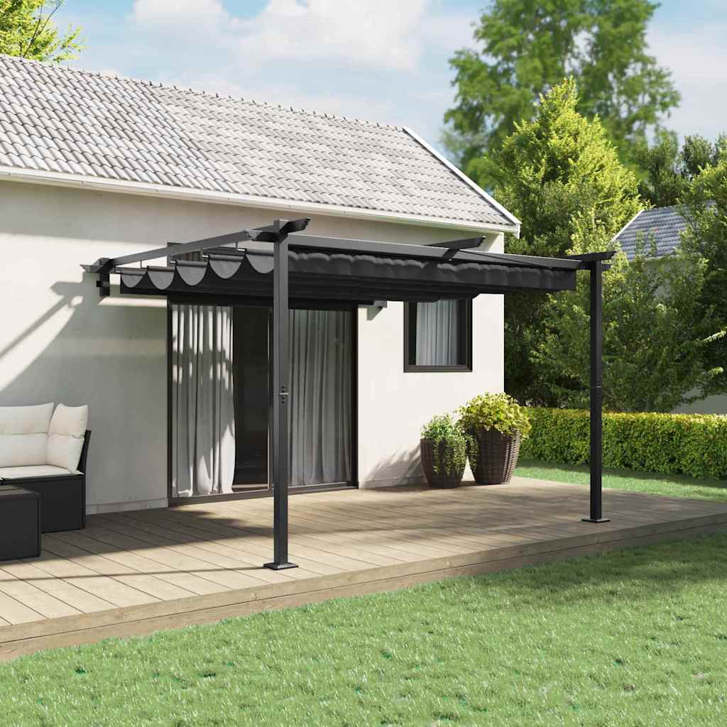 vidaXL Cenador 300 x 300 x 200 cm Gris antracita Poliéster