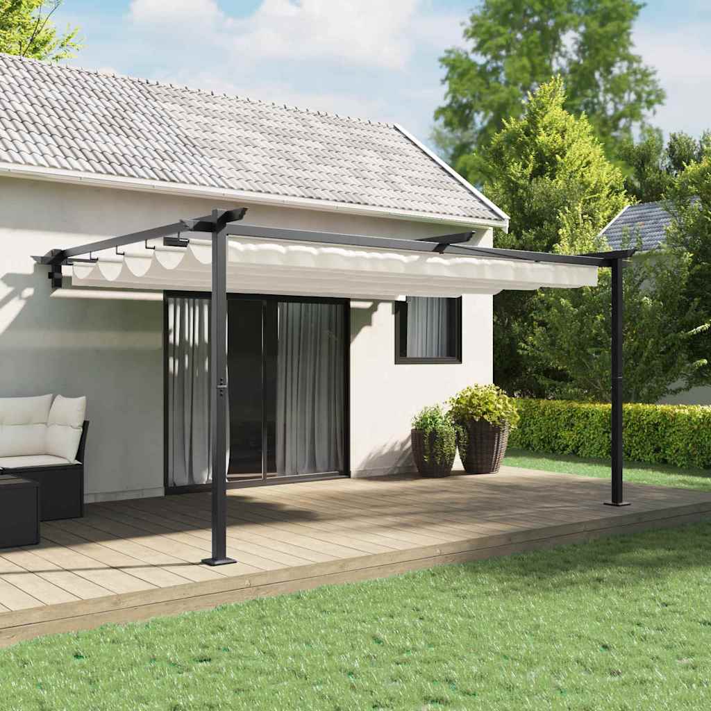 vidaXL Cenador 400 x 300 x 200 cm Crema Poliéster