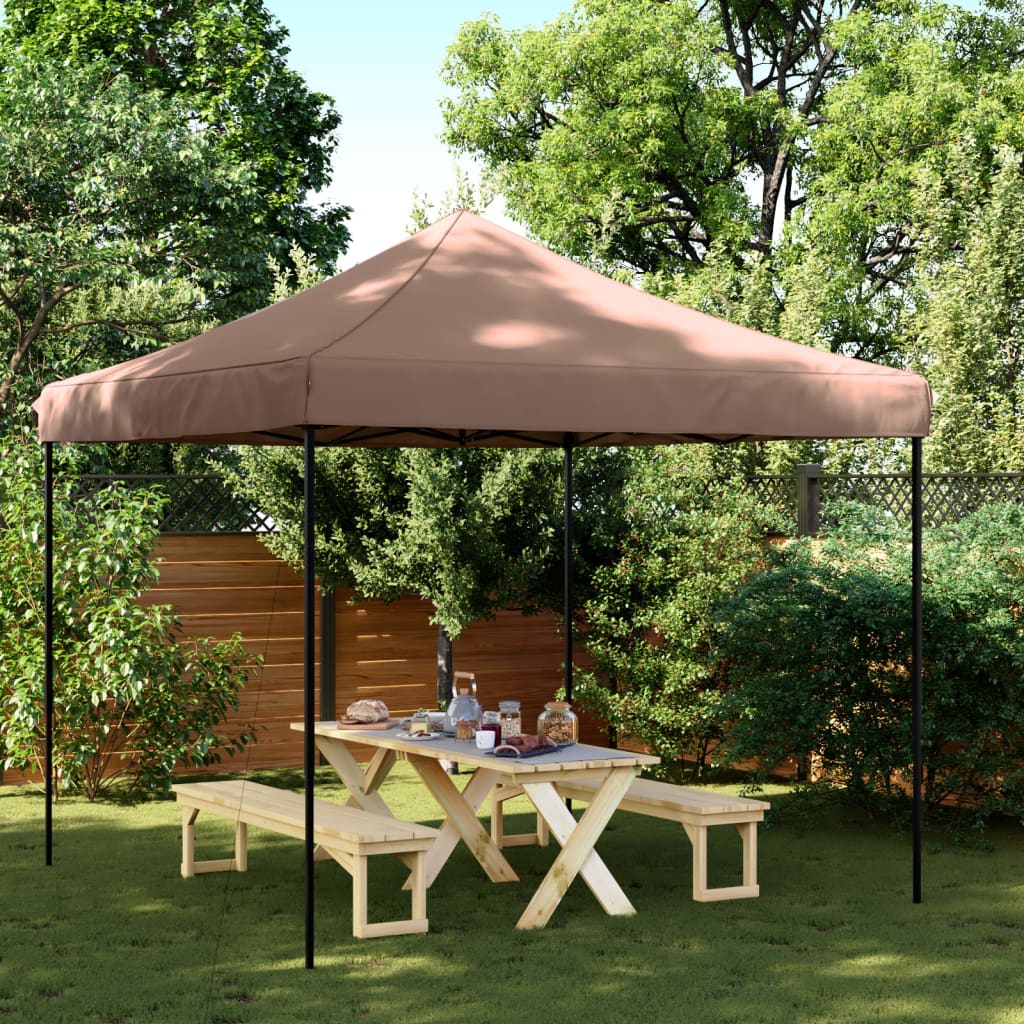 vidaXL Tienda de fiesta plegable Pop-Up marrón 292x292x315 cm