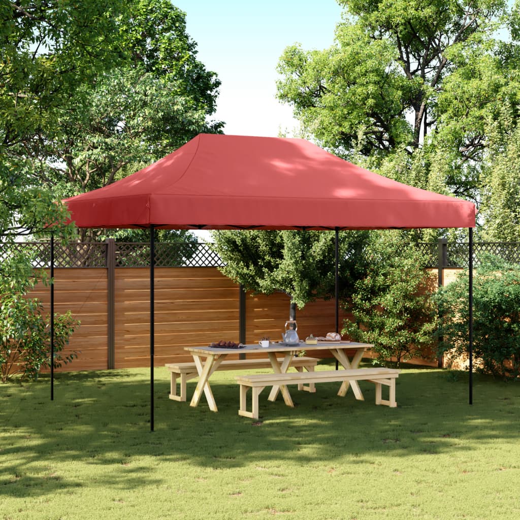 vidaXL Tienda de fiesta plegable Pop-Up burdeos 410x279x315 cm