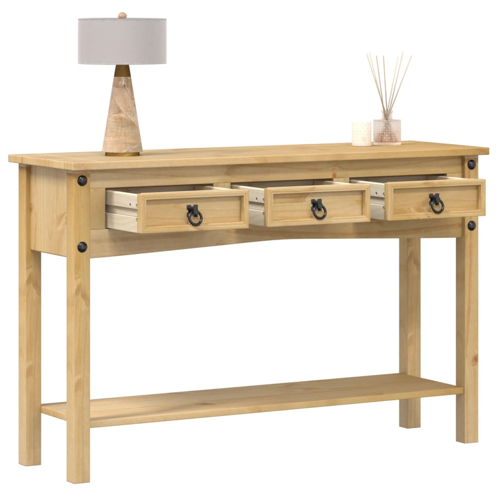 vidaXL Mesa consola "Corona" 114x34,5x73 cm Madera maciza de pino