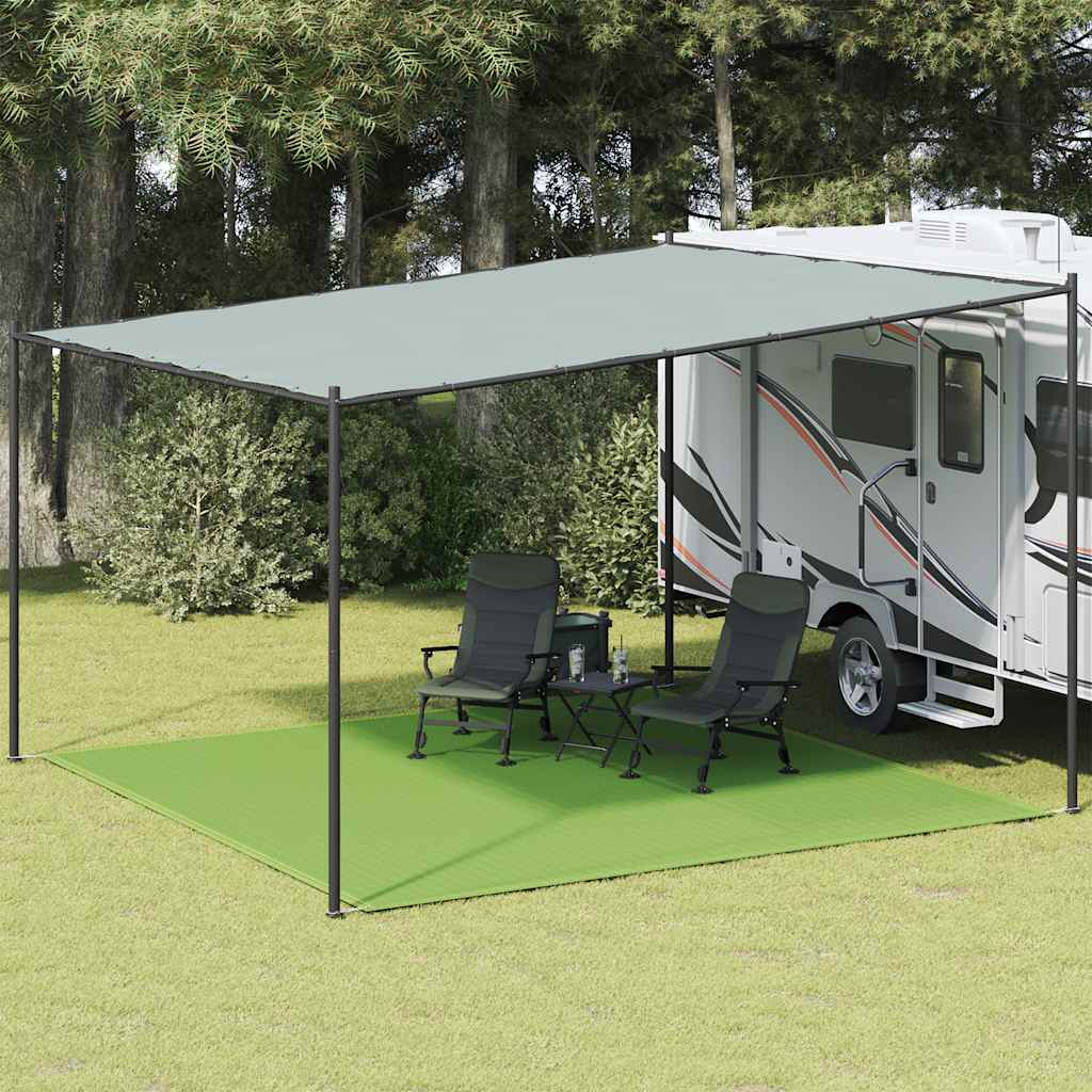 vidaXL Alfombra para tienda de campaña HDPE verde claro 400x400 cm