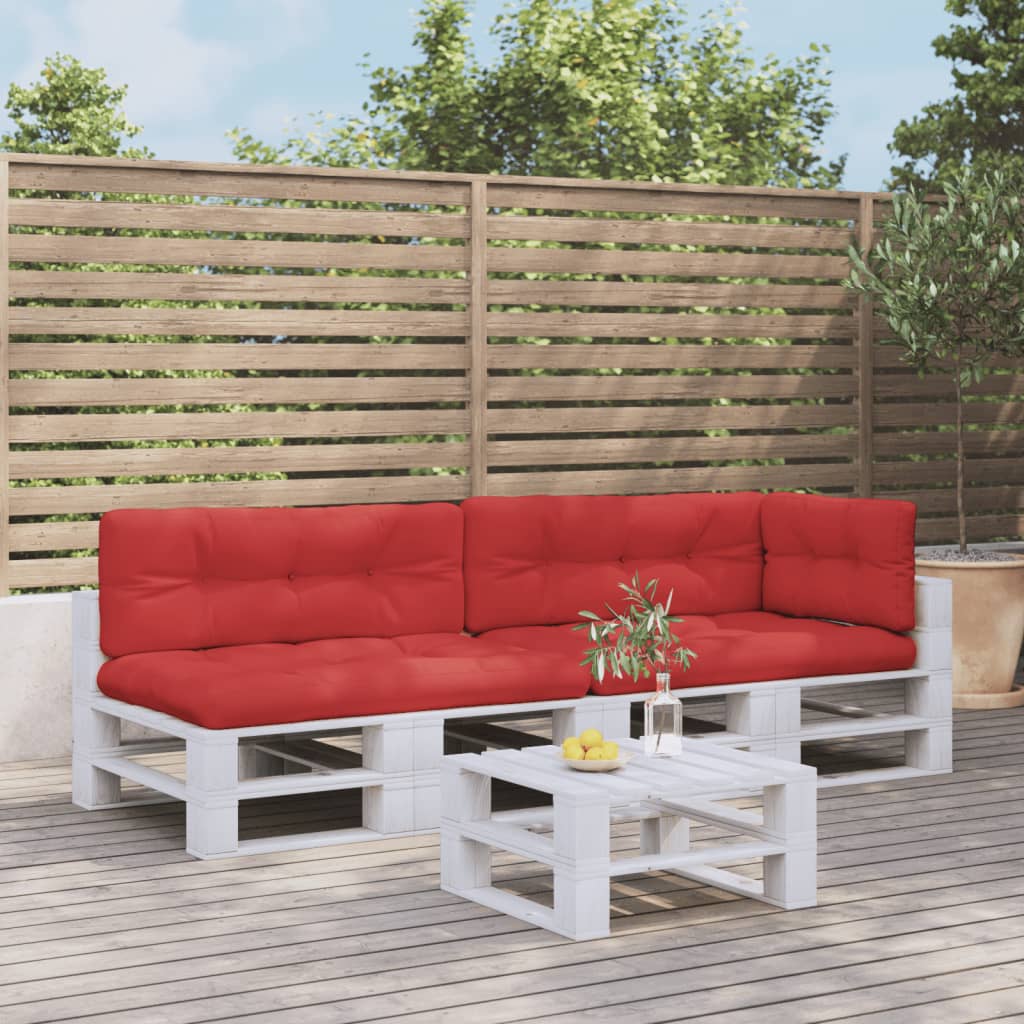 vidaXL Cojines para sofá de palets 5 unidades tela rojo