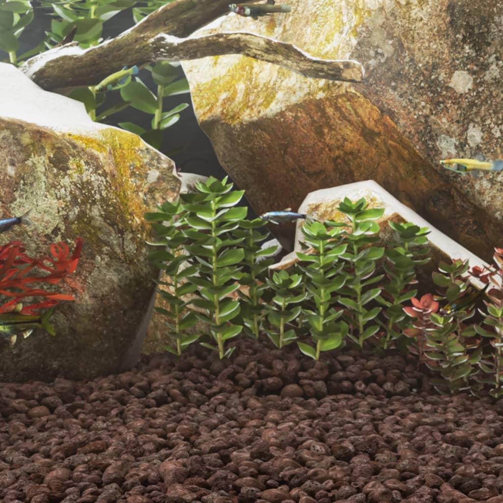 vidaXL Rocas volcánicas rojas 25 kg 3-5 cm