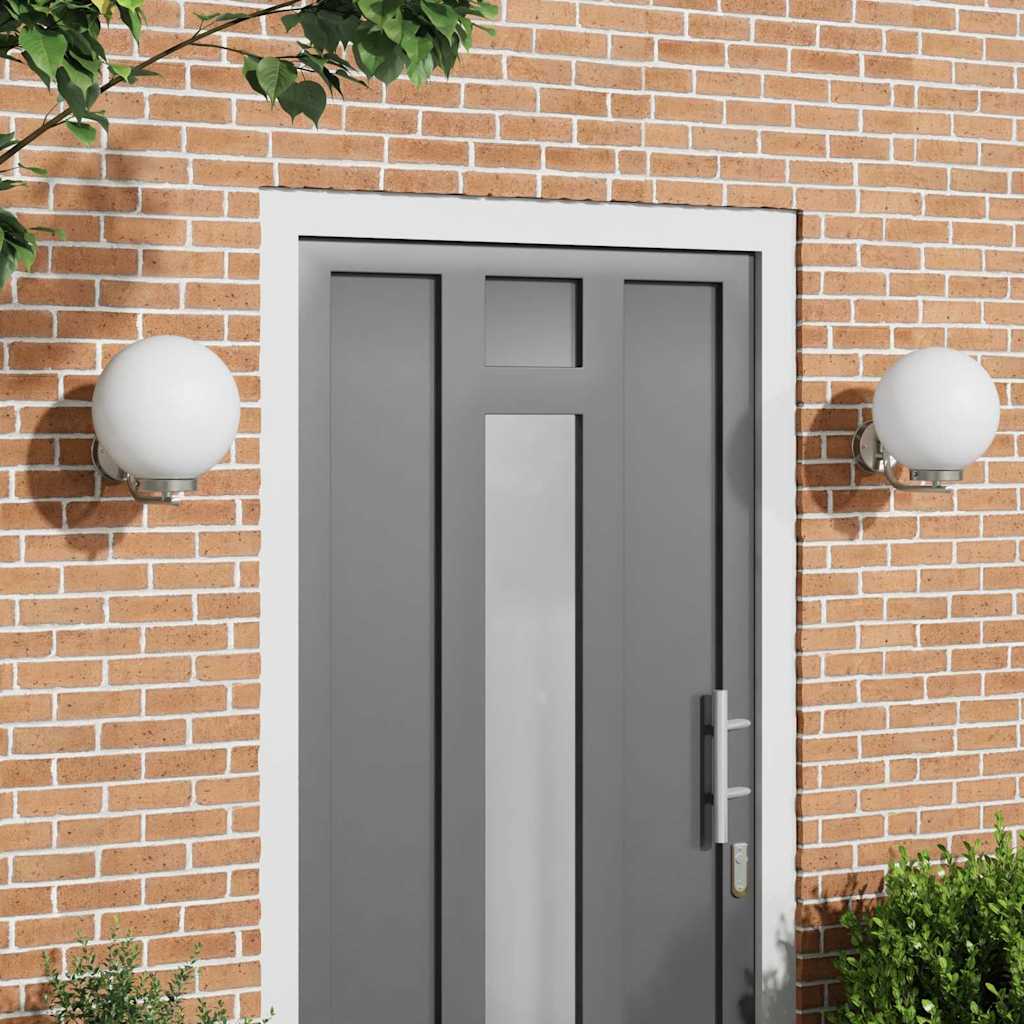 vidaXL Luz de pared exterior 2 uds. Plateado 29 x 25 x 33 cm