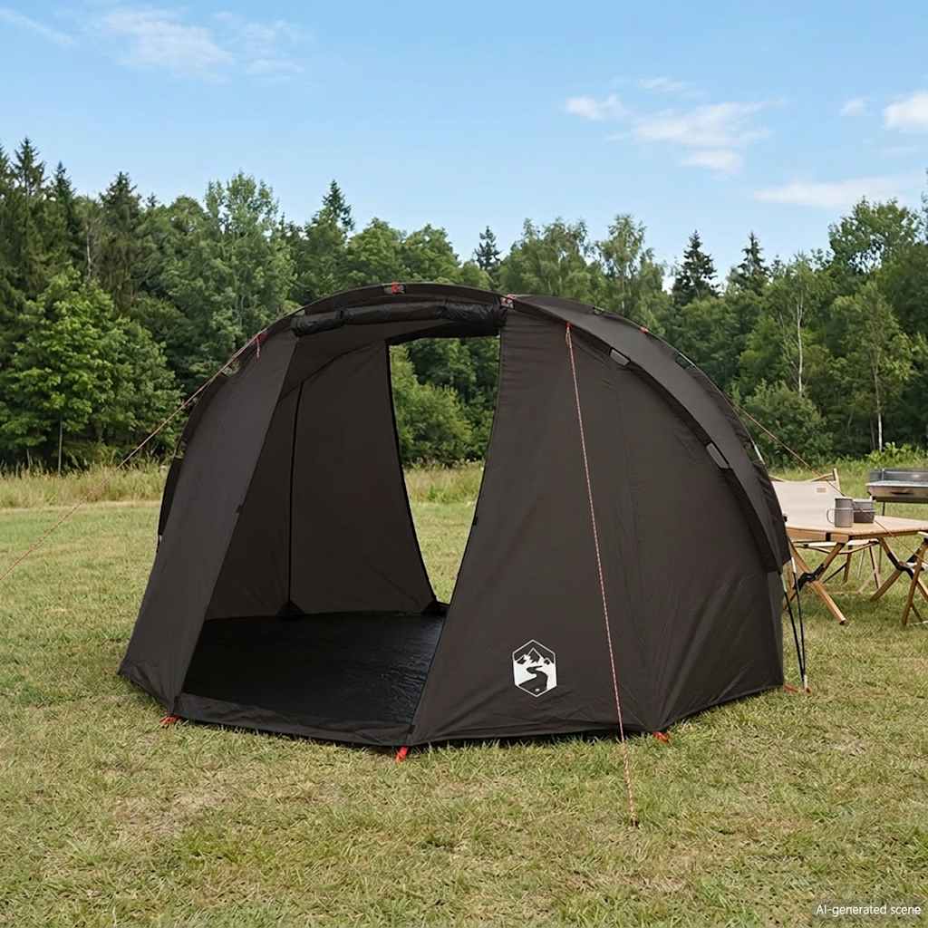 vidaXL Tienda de pesca para 5 personas impermeable marrón