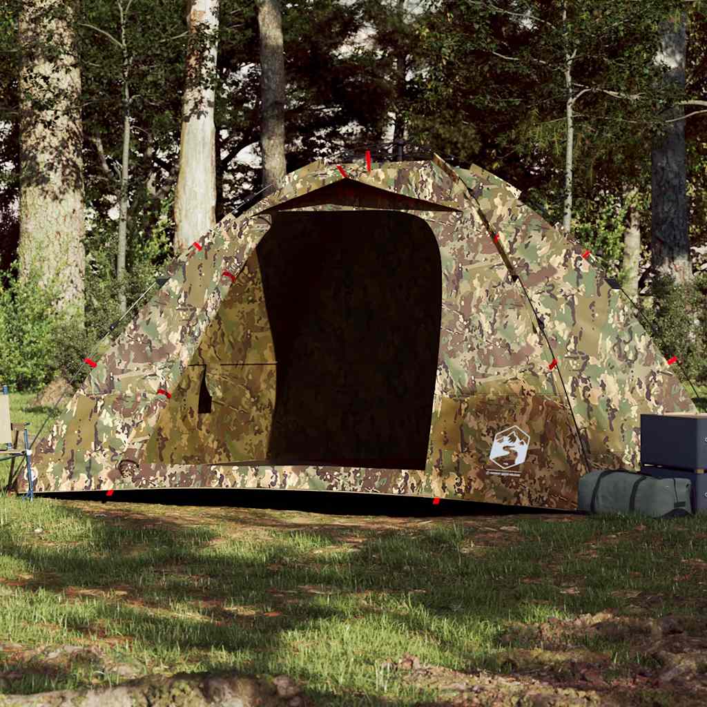 vidaXL Tienda de pesca 4 personas apertura rápida camuflaje