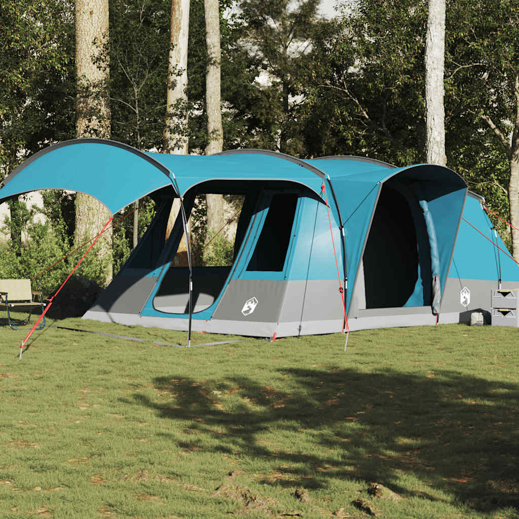 vidaXL Tienda de campaña túnel para 5 personas impermeable azul