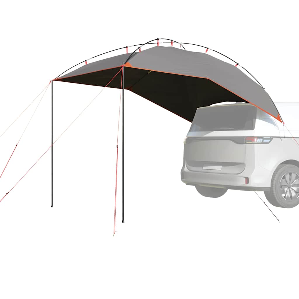 vidaXL Tienda de campaña para coche impermeable gris y naranja