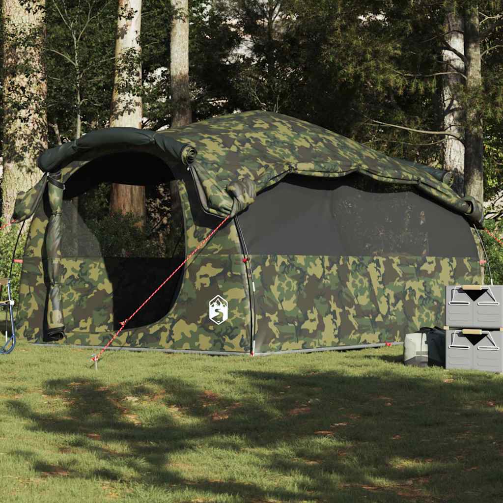 vidaXL Tienda campaña familiar túnel 6 personas resistente al agua camuflaje
