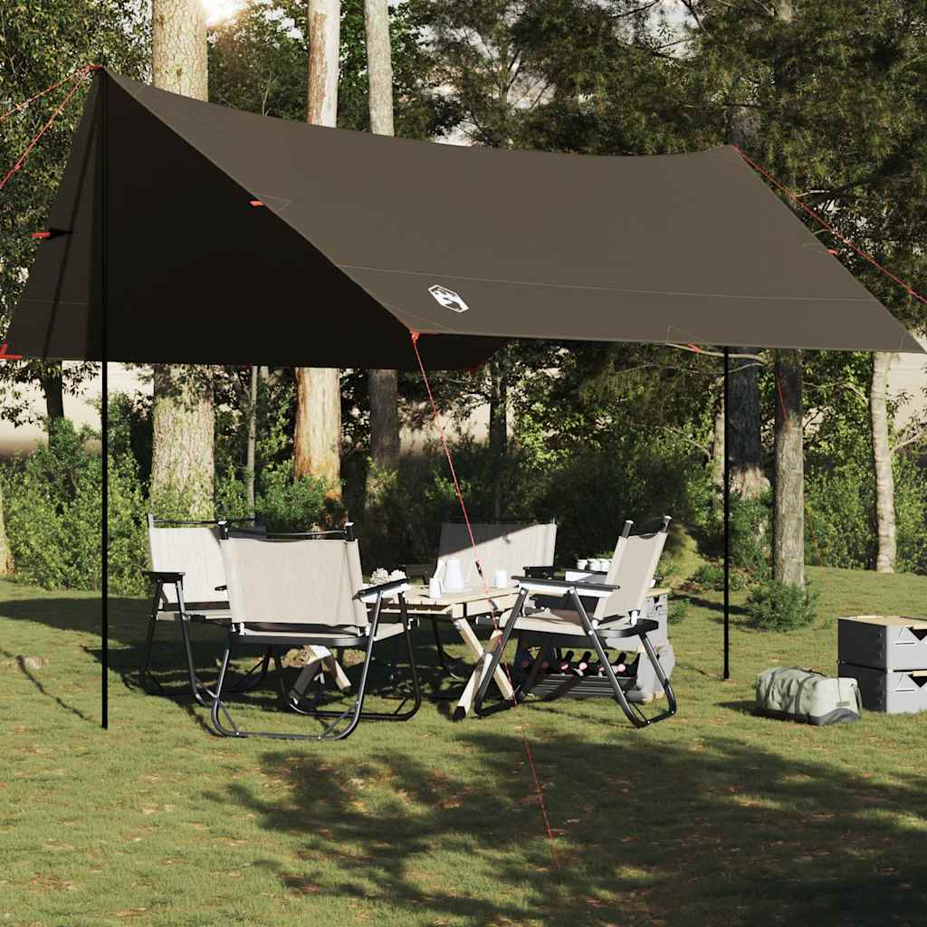 vidaXL Lona de camping impermeable marrón 462x306x211 cm