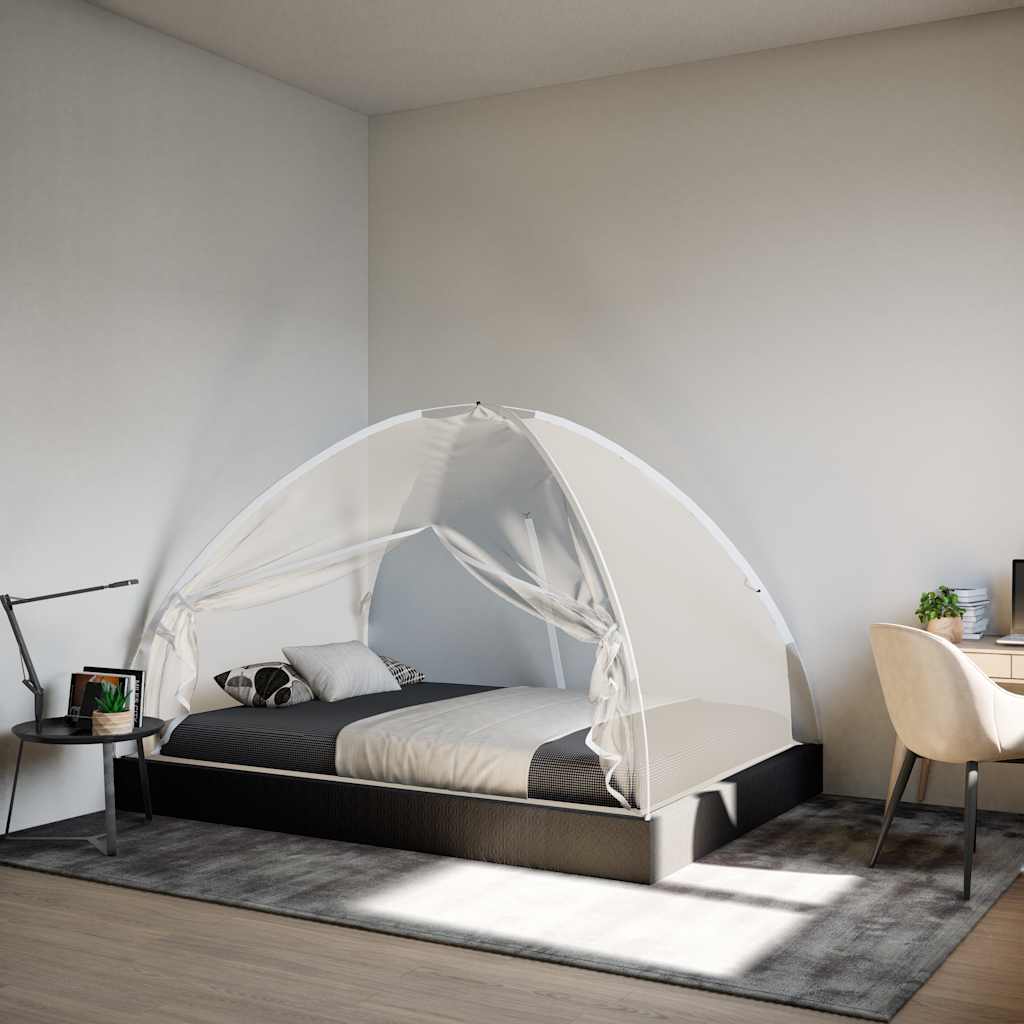 vidaXL Mosquitera con puertas Mongolia 220 malla blanco 200x200x130 cm